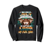 Born in July Birthday Wolf Funny for Boy Men Wolves Lovers Sweatshirt