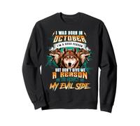 Born in October Birthday Wolf Funny Boy Men Wolves Lovers Sweatshirt