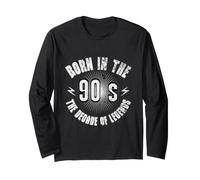 Born in The 90's The Decade of Legends Style Vintage Manche Longue