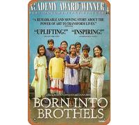 Born Into Brothels Calcuttas Red Light Kids Affiche documentaire rétro en métal 20,3 x 30,5 cm