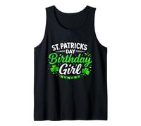 Born on St Patrick Birthday Girl Lucky Shamrock Vintage Débardeur