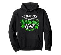 Born on St Patrick Birthday Girl Lucky Shamrock Vintage Sweat à Capuche