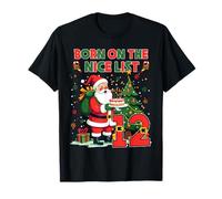 Born on The Nice List Santa 12th Birthday Outfit 12 Year Old T-Shirt