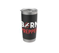 Born Prepper Survival Survivalist Preppers Doomsday Prepper Gobelet isotherme en acier inoxydable double paroi