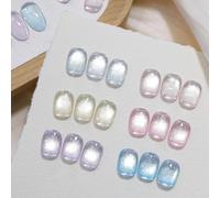 BORN PRETTY Cat Magnetic Eye U V Vernis à ongles 6 couleurs classiques Cristaux Jelly Gel Vernis à ongles Rose Violet Soak-Off pour Nail Art Manucure Salon