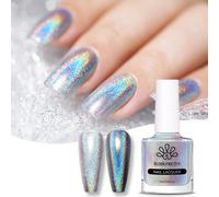 Born Pretty Holographic Nail Polish, Holo Glitter Nail Polish Nail Art Diamond Laser Nail Polish Silver