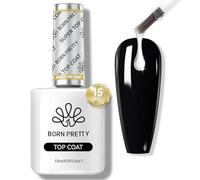 BORN PRETTY Top Coat Gel UV Semi Permanent Sans Résidu 15ml | Top coat gel UV LED brillant sans résidu, tenue longue durée, idéal pour manucure semi-permanente DIY à domicile ou en salon.