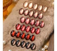 BORN PRETTY U V Vernis à ongles Cat Magnetic Eye U V Gel 6 couleurs Cristaux Jelly Nude Rouge Vernis à ongles Soak-Off Gel Vernis à ongles pour Nail Art French Manucure Salon
