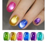 Born Pretty Vernis gels semi-permanents, Verre Néon Cristal Holographique Cat Magnétique Eye Vernis Semi Permanent Soak Off U V/LED Vernis à Ongles Pour Salon DIY Home