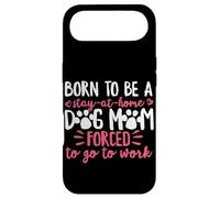 Born to Be A Stay at Home Dog Mom Mama Humour Rose Coque pour iPhone Air