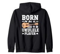 Born to Be A Ukulele Player Instrument à Cordes Vintage Sweat à Capuche