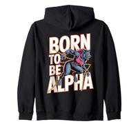 Born to Be Alpha Women Strong Confident Meme Loup-Garou Sweat à Capuche