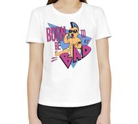 Born to Be Bad T-shirt classique à manches courtes et col rond pour femme, Blanc., L