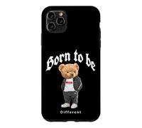Born to Be Different, Cool Teddy Bear Quotes Graphic Designs Coque pour iPhone 11 Pro Max