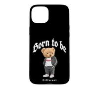 Born to Be Different, Cool Teddy Bear Quotes Graphic Designs Coque pour iPhone 15 Plus