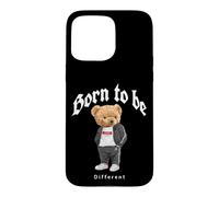 Born to Be Different, Cool Teddy Bear Quotes Graphic Designs Coque pour iPhone 15 Pro Max