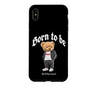 Born to Be Different, Cool Teddy Bear Quotes Graphic Designs Coque pour iPhone XS Max
