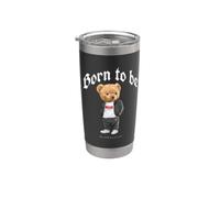 Born To Be Different, Cool Teddy Bear Quotes Graphic Designs Gobelet isotherme en acier inoxydable double paroi