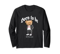 Born to Be Different, Cool Teddy Bear Quotes Graphic Designs Manche Longue