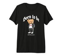 Born to Be Different, Cool Teddy Bear Quotes Graphic Designs T-Shirt Haut de Gamme