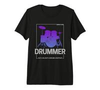Born to Be Drummer pour batteurs et Musiciens Vintage T-Shirt Haut de Gamme