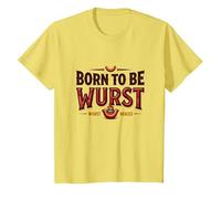 Born to Be Wurst : on My Wurst Behavior Foodie T-Shirt, Enfant, Citron, 2 Ans