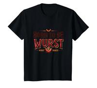 Born to Be Wurst : on My Wurst Behavior Foodie T-Shirt, Enfant, Noir, 2 Ans
