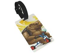 Born to Bear Wild 2 pièces étiquettes à bagages, boucle d'étiquette d'identification de couverture de confidentialité et carte d'adresse pour valise de sac de voyage