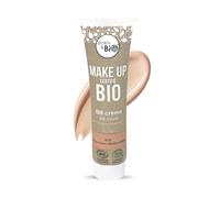 BORN TO BIO BB Crème Bio - Fond de Teint Hydratant Teinté Naturel pour un Teint Unifié & Éclatant - Creme Teintée Visage pour Femme - Maquillage pour le Teint Bio (Beige Moyen, 25ml)