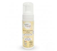 BORN TO BIO Mousse Nettoyante Visage Miel Calendula 150 ml, Bio certifié Ecocert