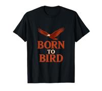Born to Bird Vintage Birding Humour Graphic T-Shirt