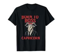 Born to Boss Capricorne Astrologie Zodiac Graphic T-Shirt
