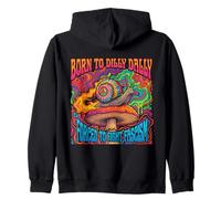 Born to Dilly Dally Forced to Fight Fascism Hippe années 70 Retro Sweat à Capuche