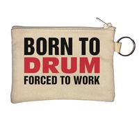 Born to Drum Forced to Work Porte-monnaie Beige
