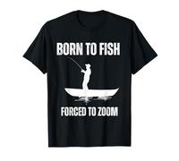 Born to Fish est obligé de zoomer sur Une œuvre Amusante Depuis la Maison T-Shirt