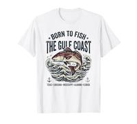 Born to Fish Gulf Coast Vintage Redfish Vintage T-Shirt
