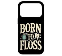 Born to Floss Funny Dentaire Hygiéniste Dentiste Coque pour iPhone 17 Pro