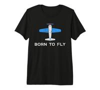 Born to Fly Aviateur Pilote ou aviateur T-Shirt Haut de Gamme