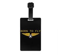 Born to Fly Étiquette de bagage Aviateur de vol Protection de la vie privée Aviateur Aviateur Bagages Étiquettes Sac de Voyage Valise