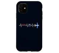 Born to Fly Flying Airplane Heartbeat EKG pour Aviation Pilote Coque pour iPhone 11