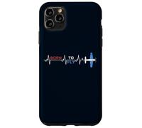 Born to Fly Flying Airplane Heartbeat EKG pour Aviation Pilote Coque pour iPhone 11 Pro Max