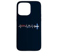 Born to Fly Flying Airplane Heartbeat EKG pour Aviation Pilote Coque pour iPhone 15 Pro Max