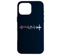 Born to Fly Flying Airplane Heartbeat EKG pour Aviation Pilote Coque pour iPhone 16 Pro Max