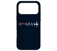 Born to Fly Flying Airplane Heartbeat EKG pour Aviation Pilote Coque pour iPhone 17 Pro Max