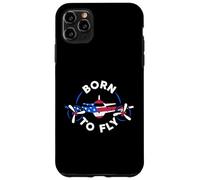 Born to Fly USA Flag Avion 4th of July Pilot Coque pour iPhone 11 Pro Max