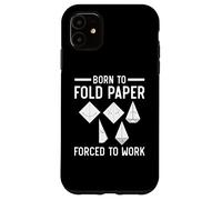 Born to Fold Paper Forced to Work Papier Origami Art Japonais Coque pour iPhone 11