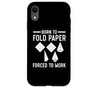 Born to Fold Paper Forced to Work Papier Origami Art Japonais Coque pour iPhone XR