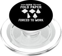 Born to Fold Paper Forced to Work Papier Origami Art Japonais PopSockets PopGrip pour MagSafe