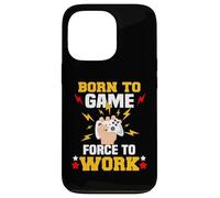 Born to Game Force to Work Gaming et Gamer Coque pour iPhone 13 Pro