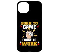 Born to Game Force to Work Gaming et Gamer Coque pour iPhone 15 Plus